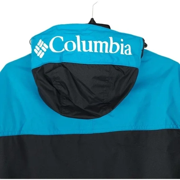 Columbia Mens Challenger 1/2 Zip Pullover Jacket Sz Small Black Fjord Blue NWT - Picture 6 of 7